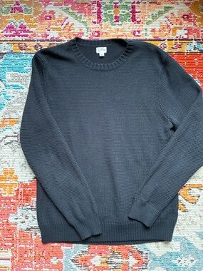 J. Crew Men's Black Crewneck Knit Sweater (worn twice)